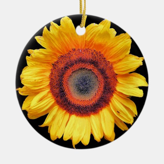 SUNFLOWERS KERAMISCH ORNAMENT (Voorkant)