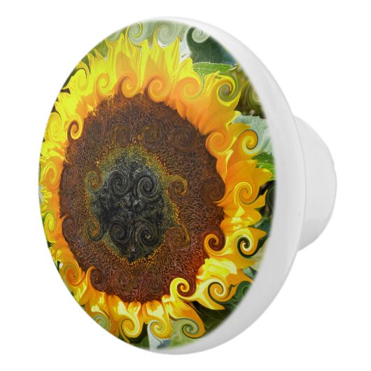 SUNFLOWERS KERAMISCHE KNOP (Rechts)