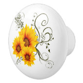 Sunflowers Keramische Knop (Rechts)