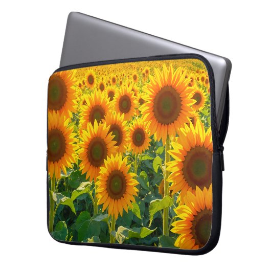 Sunflowers Laptop Sleeve (Voorkant Links)