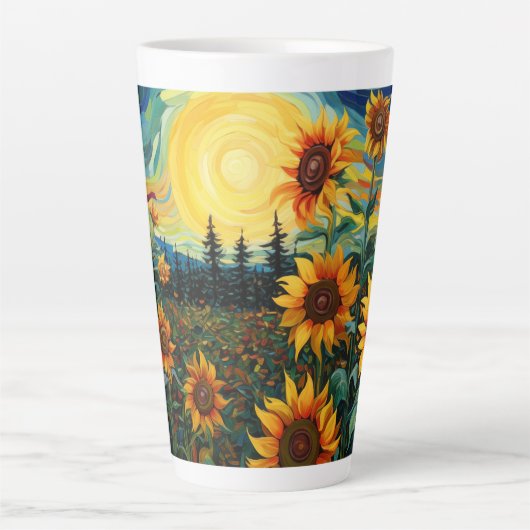 Sunflowers Latte Mok (Voorkant)