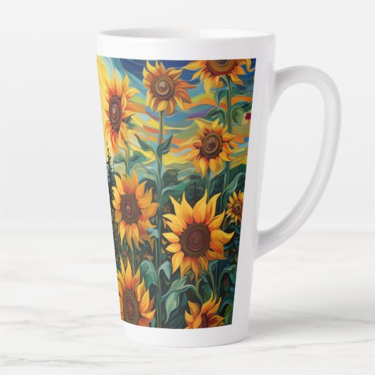 Sunflowers Latte Mok (Rechts)