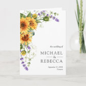Sunflowers Lavender All in One QR Code Wedding (Voorkant)