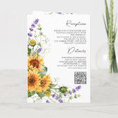 Sunflowers Lavender All in One QR Code Wedding (Achterkant)