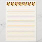 Sunflowers Lined Stationery Paper Briefhoofd (Voorkant)