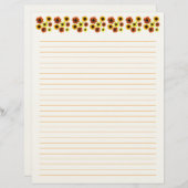 Sunflowers Lined Stationery Paper Briefhoofd (Voorkant / Achterkant)