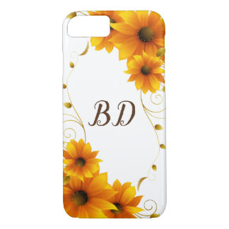 SunFlowers Monogram iPhone 8/7 Hoesje