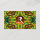 SUNFLOWERS MONOGRAM VISITEKAARTJE (Achterkant)