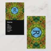 SUNFLOWERS MONOGRAM VISITEKAARTJE (Voorkant / Achterkant)