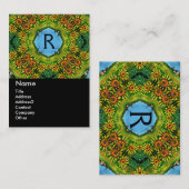 SUNFLOWERS MONOGRAM VISITEKAARTJE (Voorkant / Achterkant)