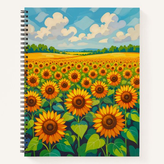 Sunflowers Notebook Notitieboek (Voorkant)