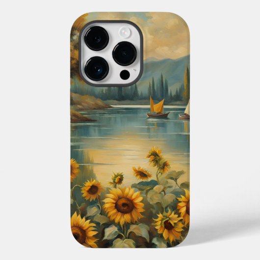 Sunflowers on the Lake Case-Mate iPhone Case (Achterkant)