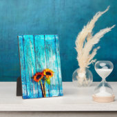 Sunflowers On Timber Deck Fotoplaat (Zijkant)