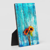 Sunflowers On Timber Deck Fotoplaat (Zijkant)