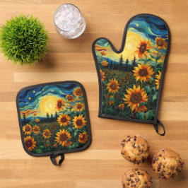 Sunflowers Ovenwant & Pannenlap Set