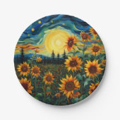 sunflowers papieren bordje (Voorkant)