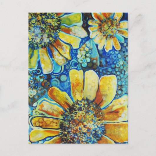 Sunflowers & Polk a Dots Briefkaart (Voorkant)