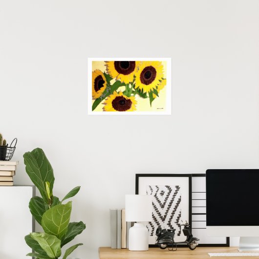SUNFLOWERS POSTER (Thuiskantoor)