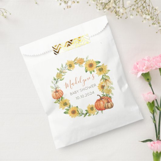 Sunflowers & Pumpkins fall Bedankzakje (Gezegeld)