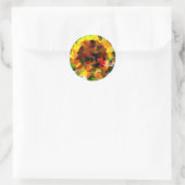 SUNFLOWERS RONDE STICKER (Tas)