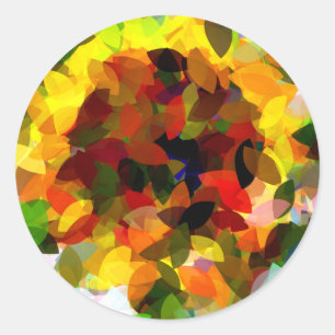 SUNFLOWERS RONDE STICKER