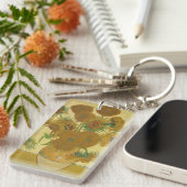 Sunflowers, Still Life Oil Painting, Van Gogh Sleutelhanger (Voorkant Rechts)