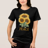 Sunflowers symbol of Peace Tri-Blend shirt (Voorkant)