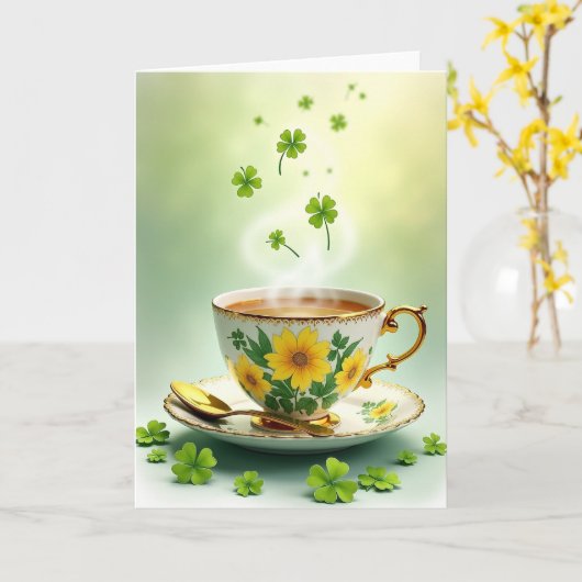 Sunflowers Tea Happy Day Card Kaart (Gele Bloem)