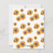 Sunflowers Valentine's Day Holiday Card Feestdagenkaart (Achterkant)