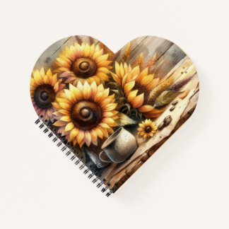 Sunflowers Watercolor Painting Notitieboek