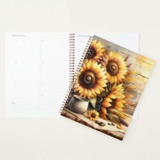 Sunflowers Watercolor Painting Planner
