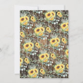 Sunflowers We do BBQ Couple Shower Country Wedding Kaart (Achterkant)