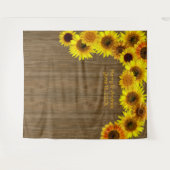 Sunflowers Wedding Backdrop to Personalize Wandkleed (Voorkant (horizontaal))