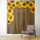 Sunflowers Wedding Backdrop to Personalize Wandkleed (In situ)