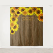 Sunflowers Wedding Backdrop to Personalize Wandkleed (Voorkant)