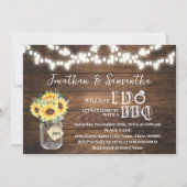 Sunflowers Western Before I do BBQ Couples Shower Kaart (Voorkant)