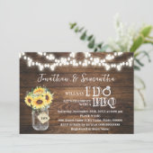 Sunflowers Western Before I do BBQ Couples Shower Kaart (Staand voorkant)