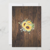 Sunflowers Western Said I do BBQ after Wedding Kaart (Achterkant)