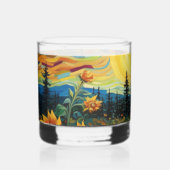 Sunflowers Whisky Glas (Voorkant)