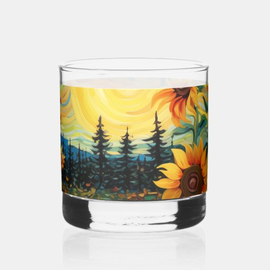 Sunflowers Whisky Glas (Links)