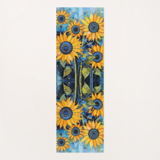 Sunflowers Wildflowers Flower Mixed Media Design Yogamat