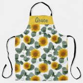 Sunflowers with Eucalyptus Leaves Pattern Custom Schort (Voorkant)
