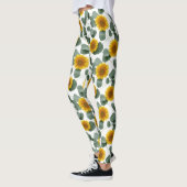 Sunflowers with Eucalyptus Leaves Pattern Leggings (Links)