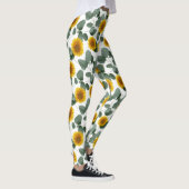 Sunflowers with Eucalyptus Leaves Pattern Leggings (Rechts)