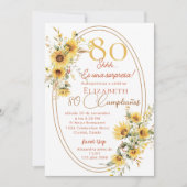 Sunflowers Women Spanish Surprise 80th Birthday Kaart (Voorkant)