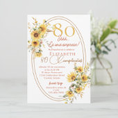 Sunflowers Women Spanish Surprise 80th Birthday Kaart (Staand voorkant)