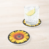 SUNFLOWERS ZANDSTEEN ONDERZETTER (Zijkant)