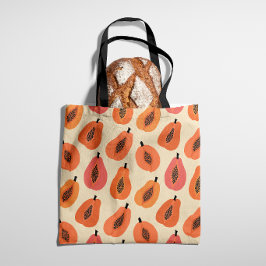 Sunfruit Slice Papaja Oranje Tinten Tote Bag