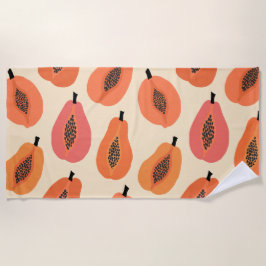 Sunfruit Slice Papaya Oranje tinten Strandlaken