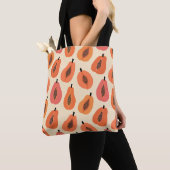 Sunfruit Slice Papaya Oranje tinten Tote Bag (Dichtbij)